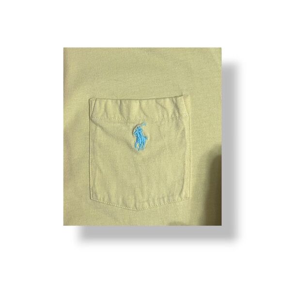 Polo Ralph Lauren Yellow Cotton Classic Fit Polo Shirt Pocket Preppy Men's XL - Picture 7 of 10